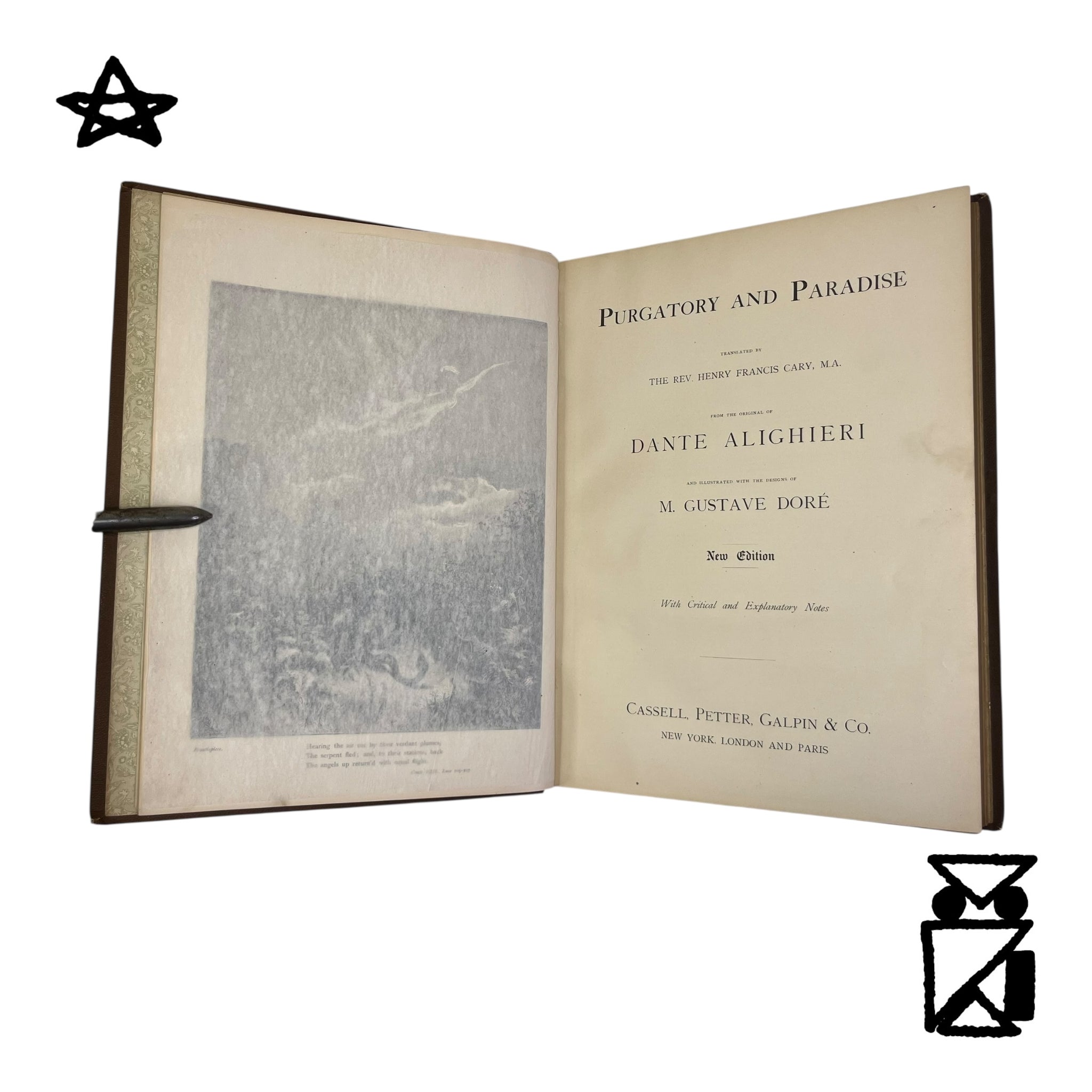 1880 Dante’s Paradise, Purgatory, and Inferno set Illustrated by Gustave Doré Cassell Publishing Co.