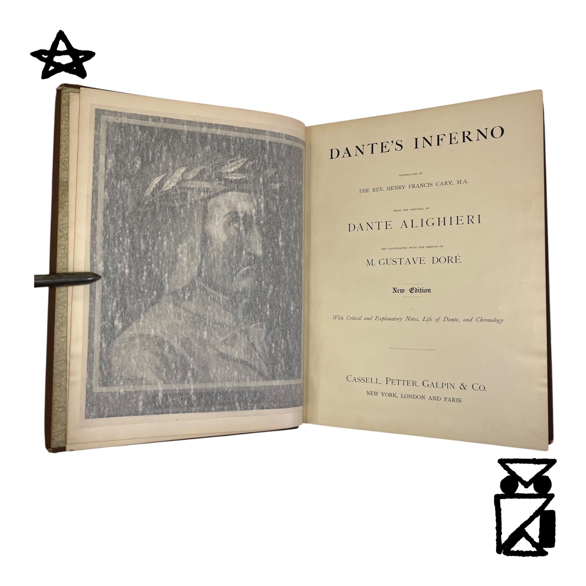 1880 Dante’s Paradise, Purgatory, and Inferno set Illustrated by Gustave Doré Cassell Publishing Co.