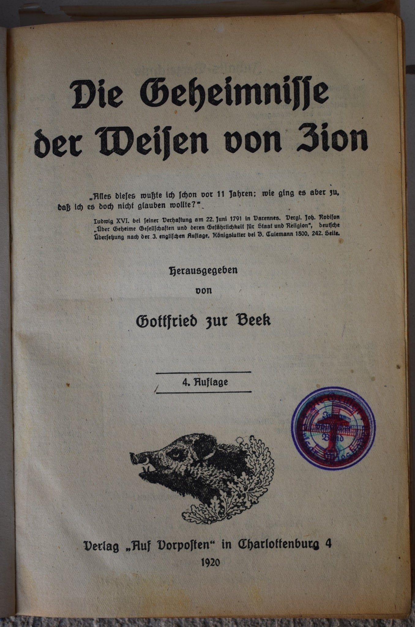 1923 Protocols of the Elders of Zion