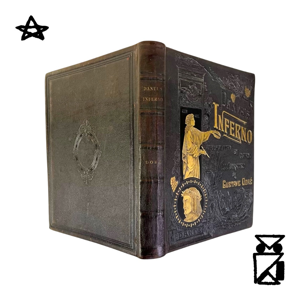 1884 Dante’s Illustrated by Gustave Doré Fine Binding/Display Ed.