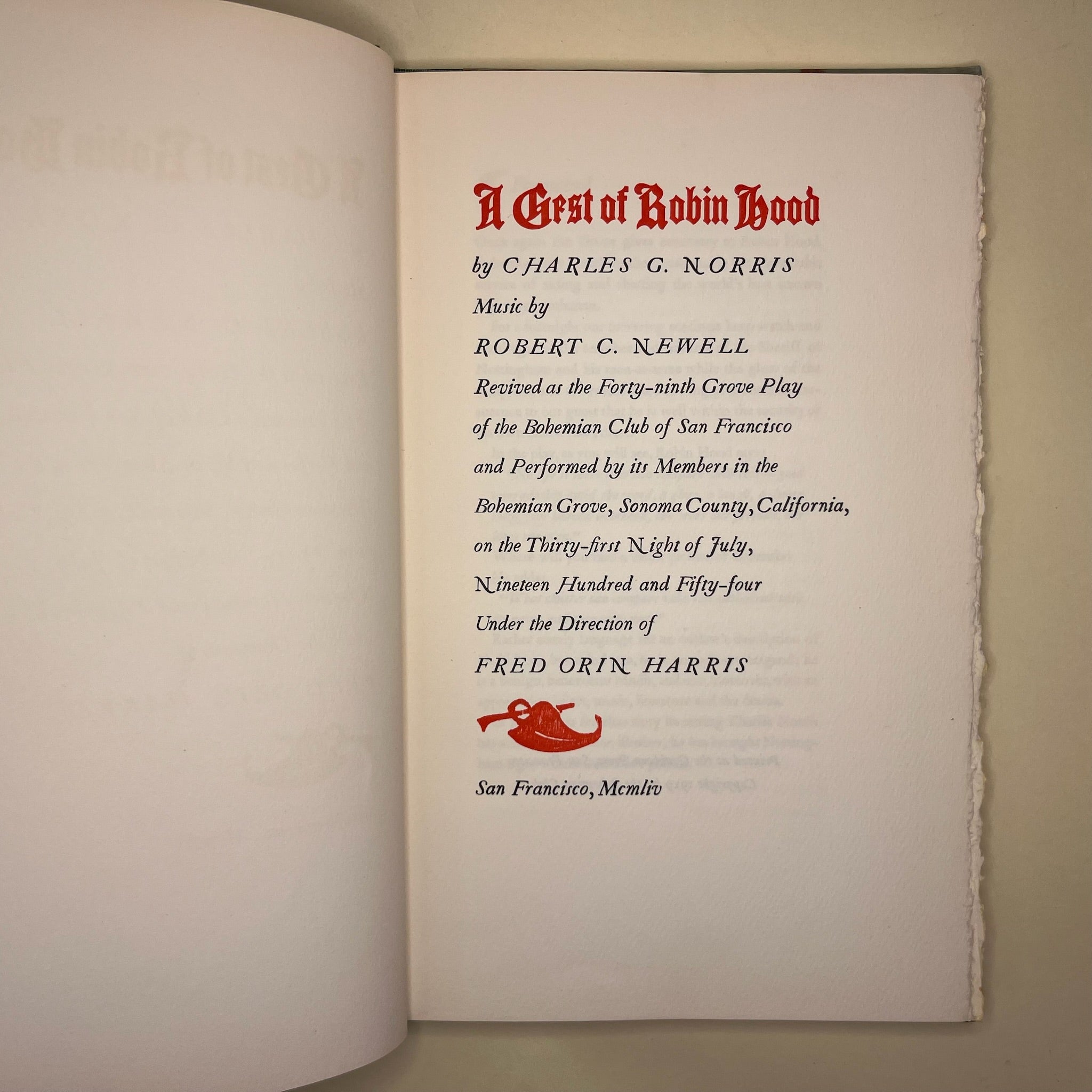 1929 Bohemian Grove A Gest of Robinhood