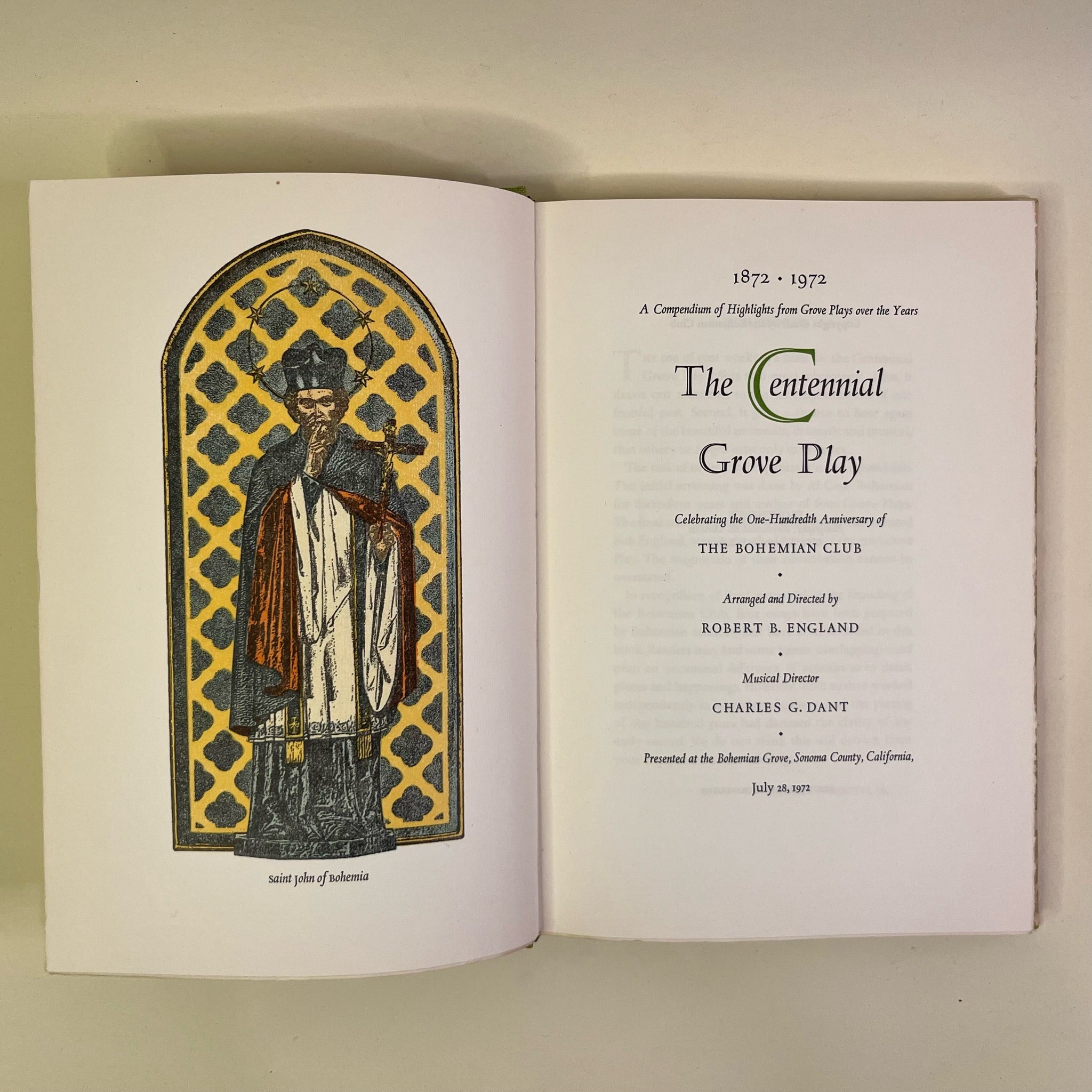 1972 Bohemian Grove The Centennial Grove Play