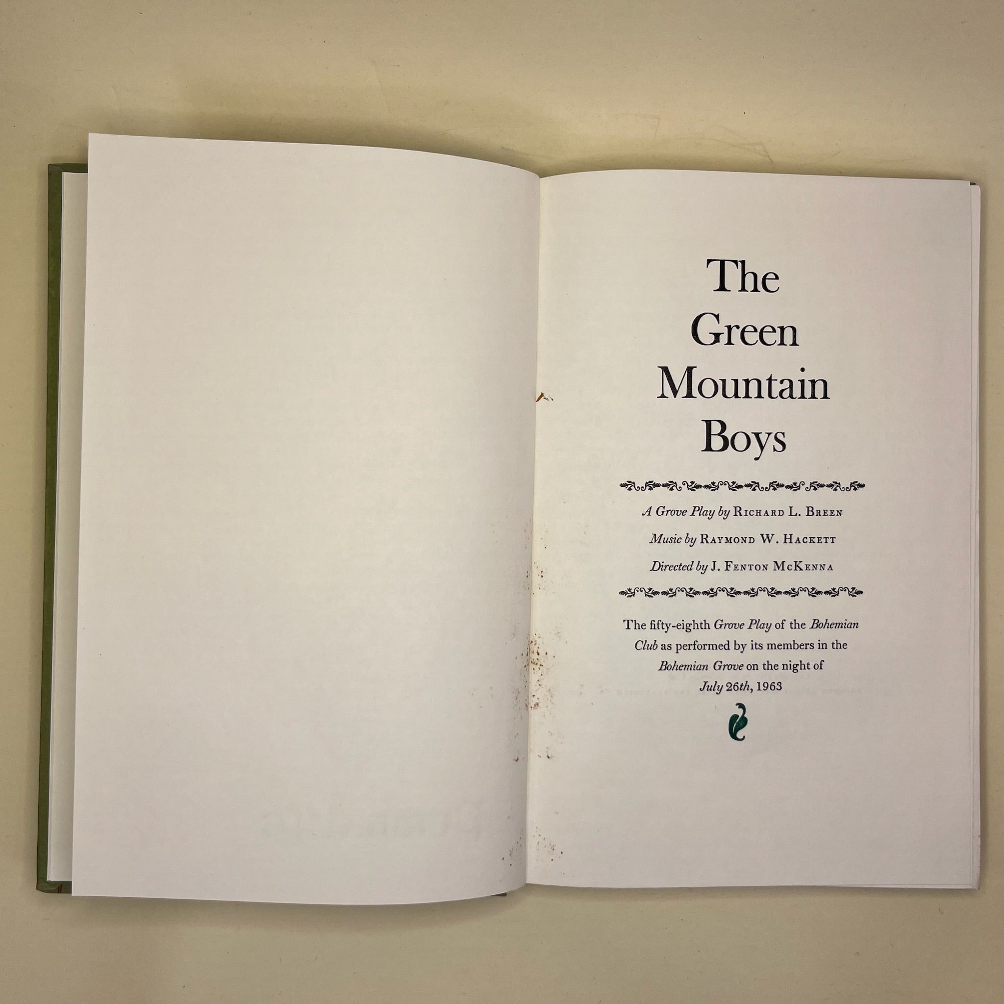 1963 Bohemian Grove The Green Mountain Boys