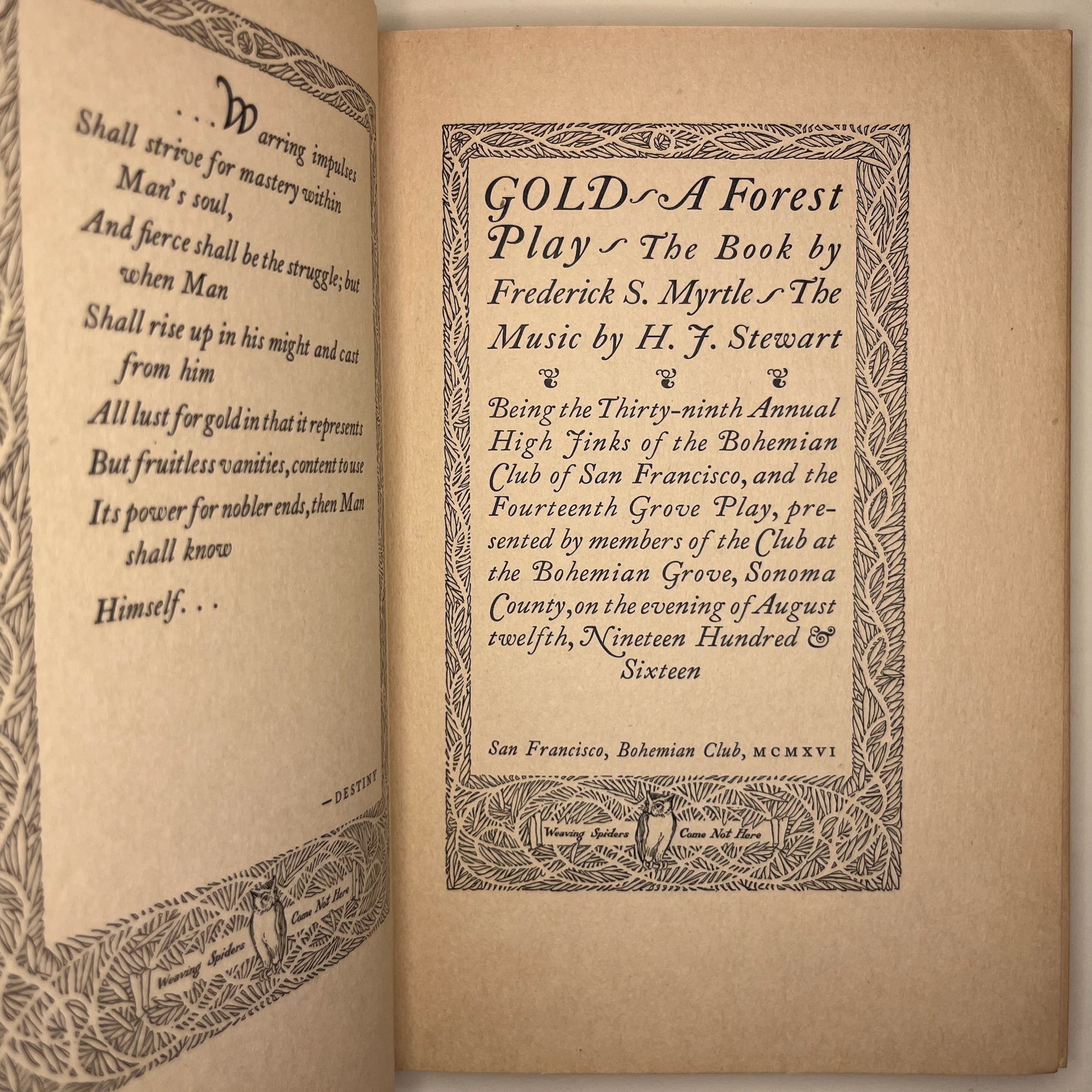 1916 Bohemian Grove Gold