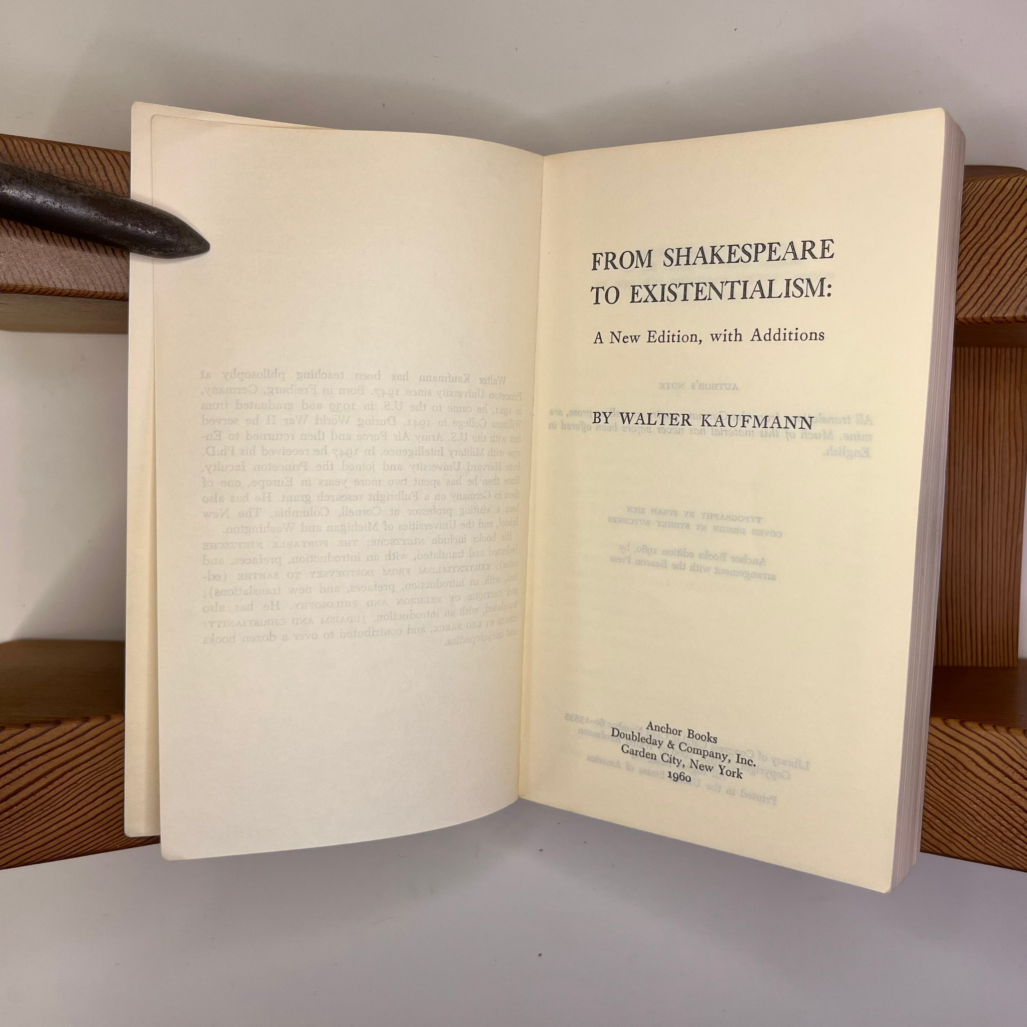 From Shakespeare to Existentialism by Walter Kaufman