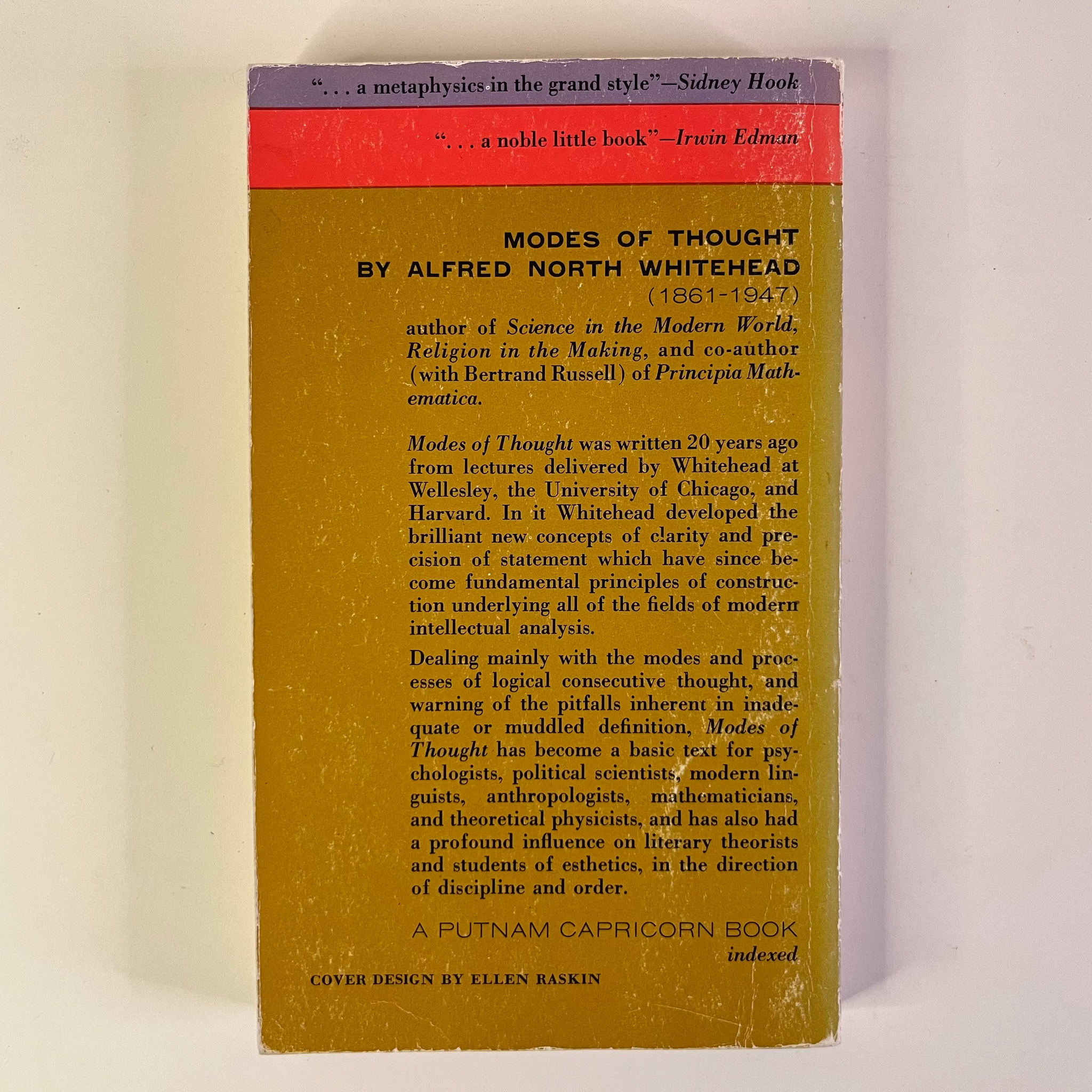 Modes of Thought by Alfred North Whitehead