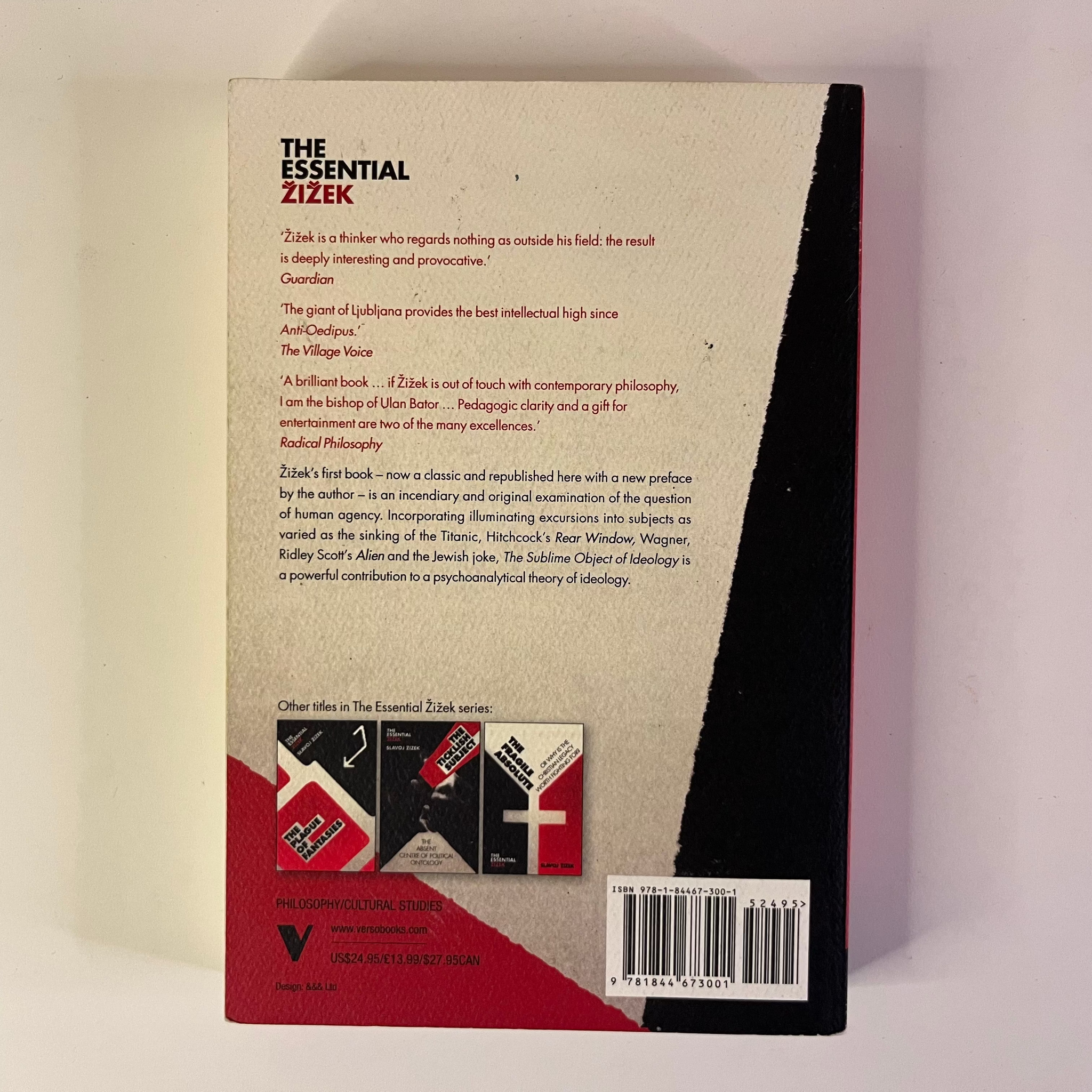 The Sublime Object Of Ideology by Slavoj Žižek