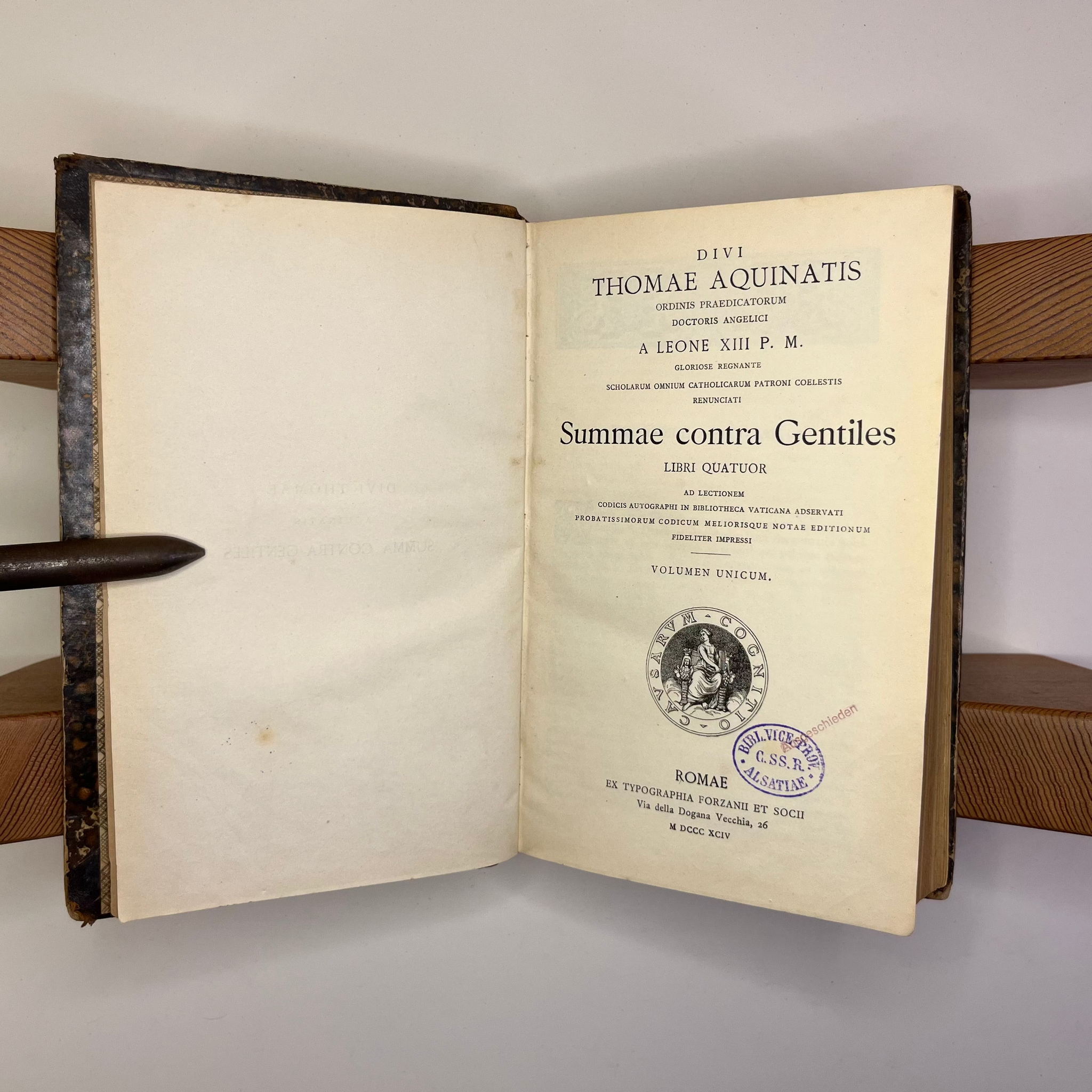 1894 Summa Contra Gentiles by St. Thomas Aquinas