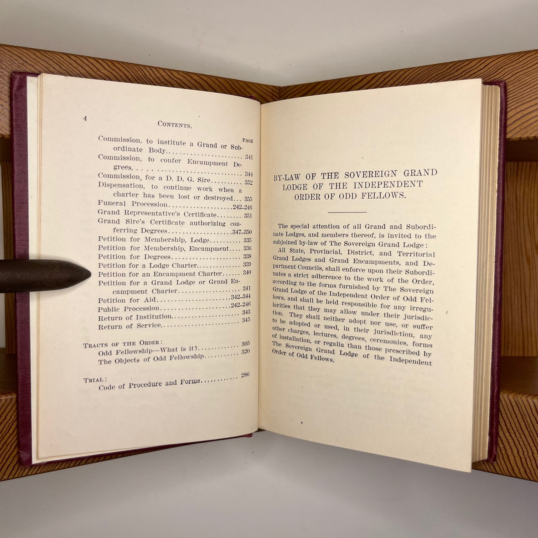 1913 Masonic International Order Of Odd Fellows Book Of Forms