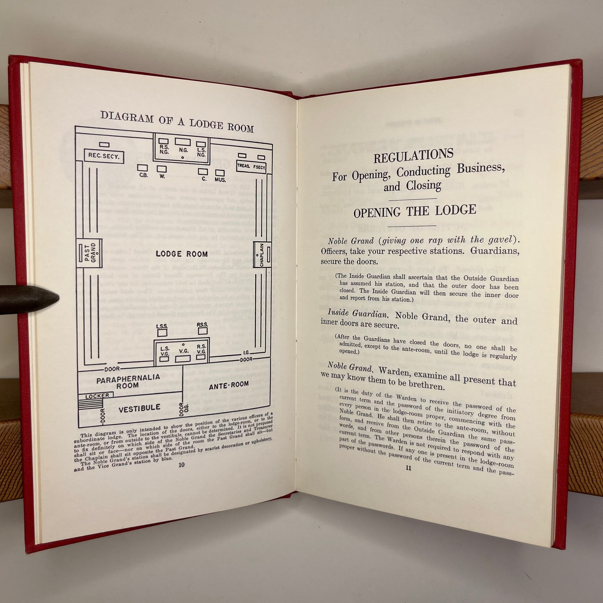 1974 Masonic Lodge Of Odd Fellows Working Ritual