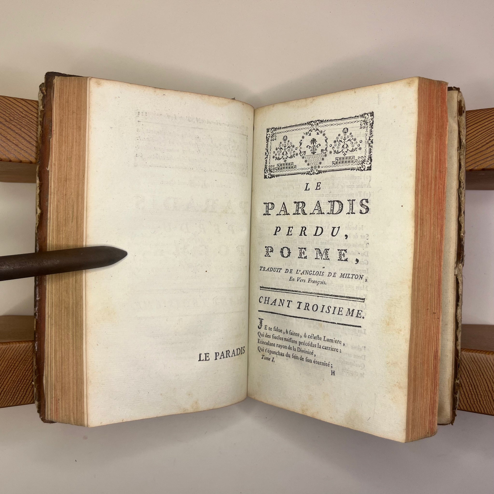 1775 French Paradise Lost Book III translated by Abbot Le Roy