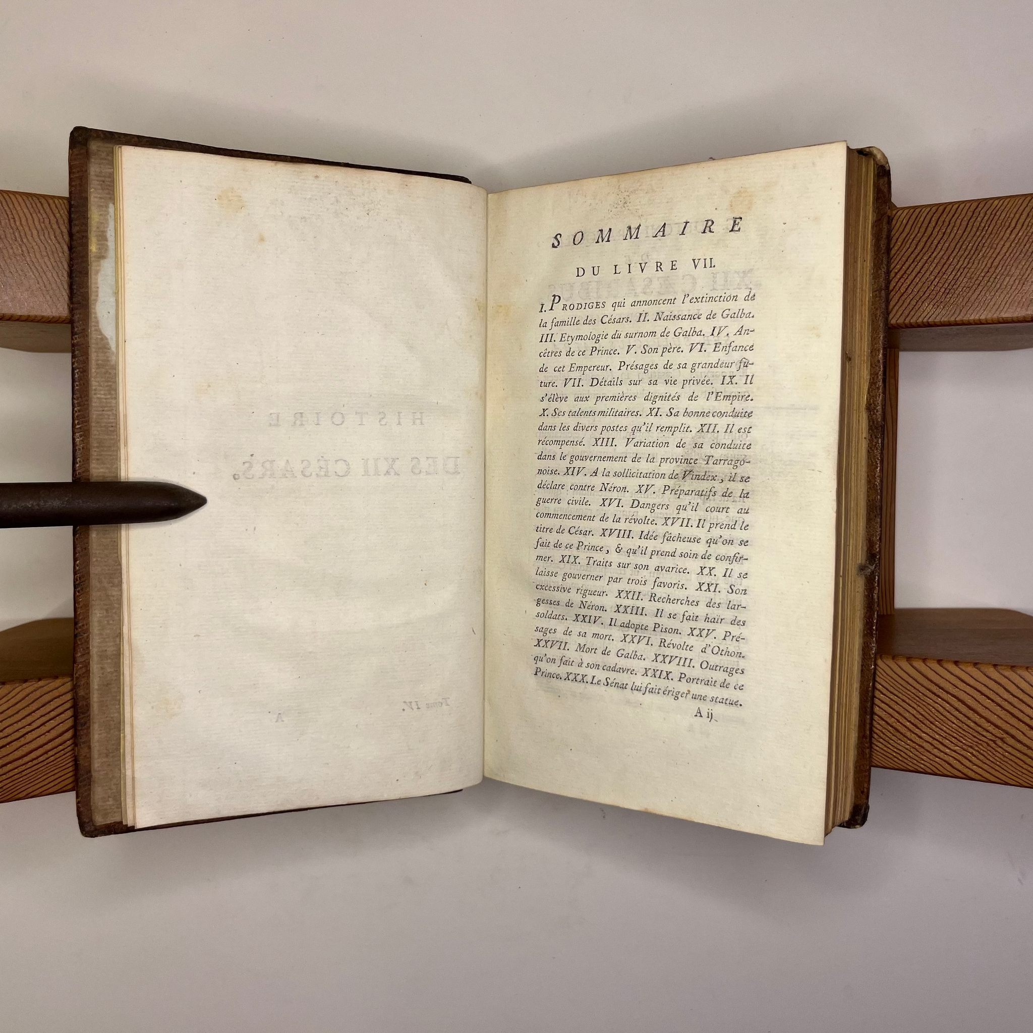 1771 French Suetonius's Lives Of The Twelve Caesars Vol IV translated by Henri Ophellot