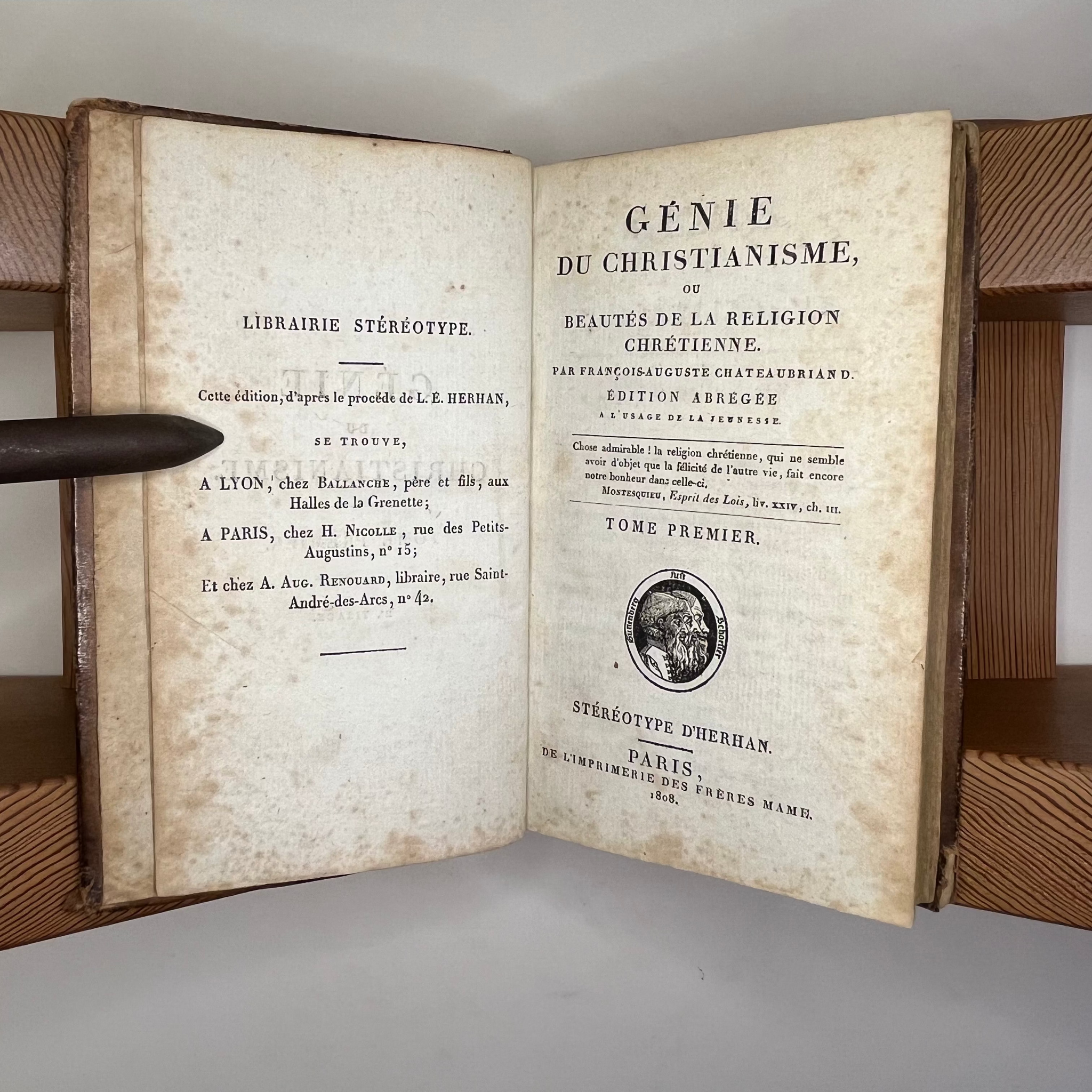 1808 The Genius Of Christianity Tomes I & II by François-Auguste Chateaubriand
