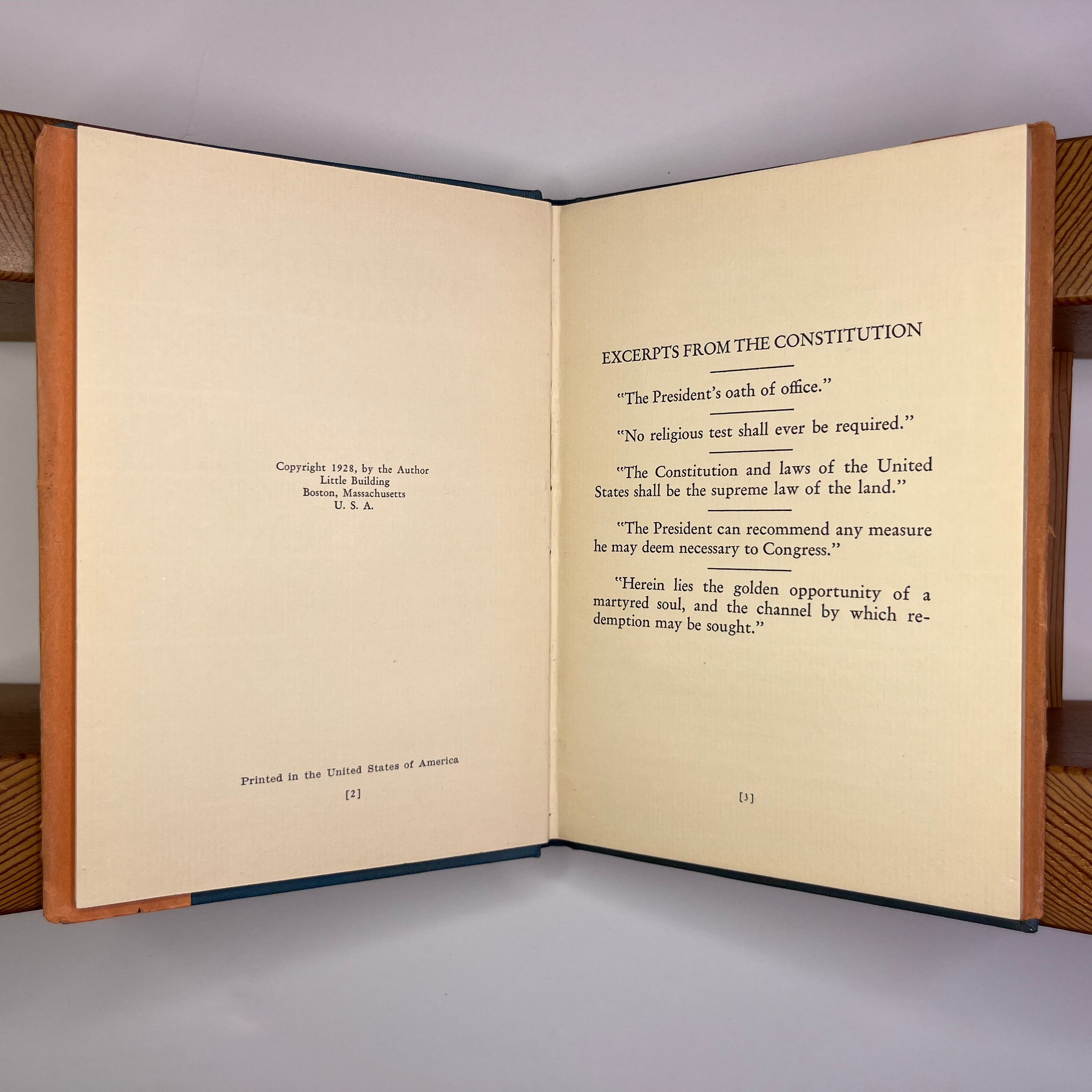 1928 Constitution Shadow by Franklin E. Parker