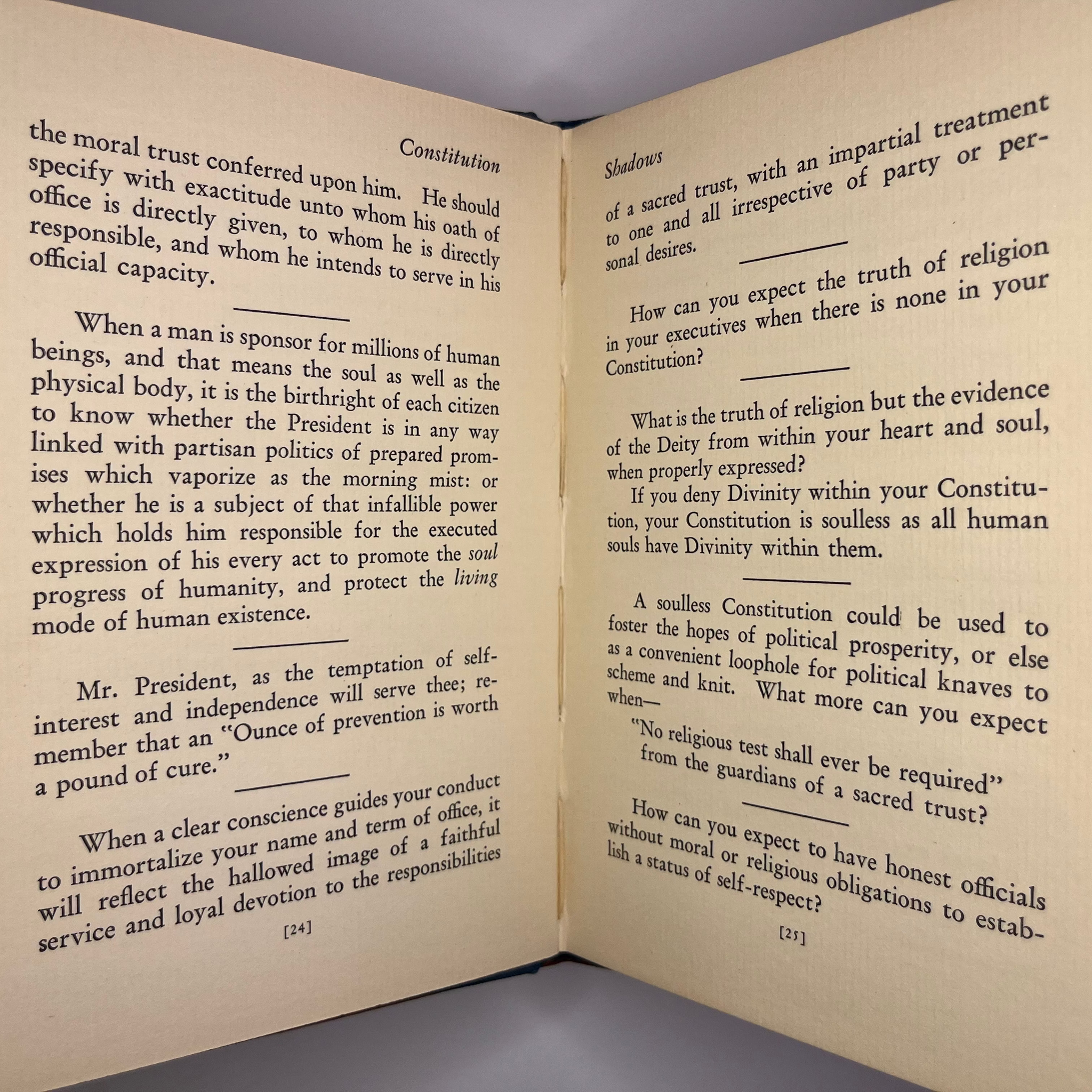 1928 Constitution Shadow by Franklin E. Parker