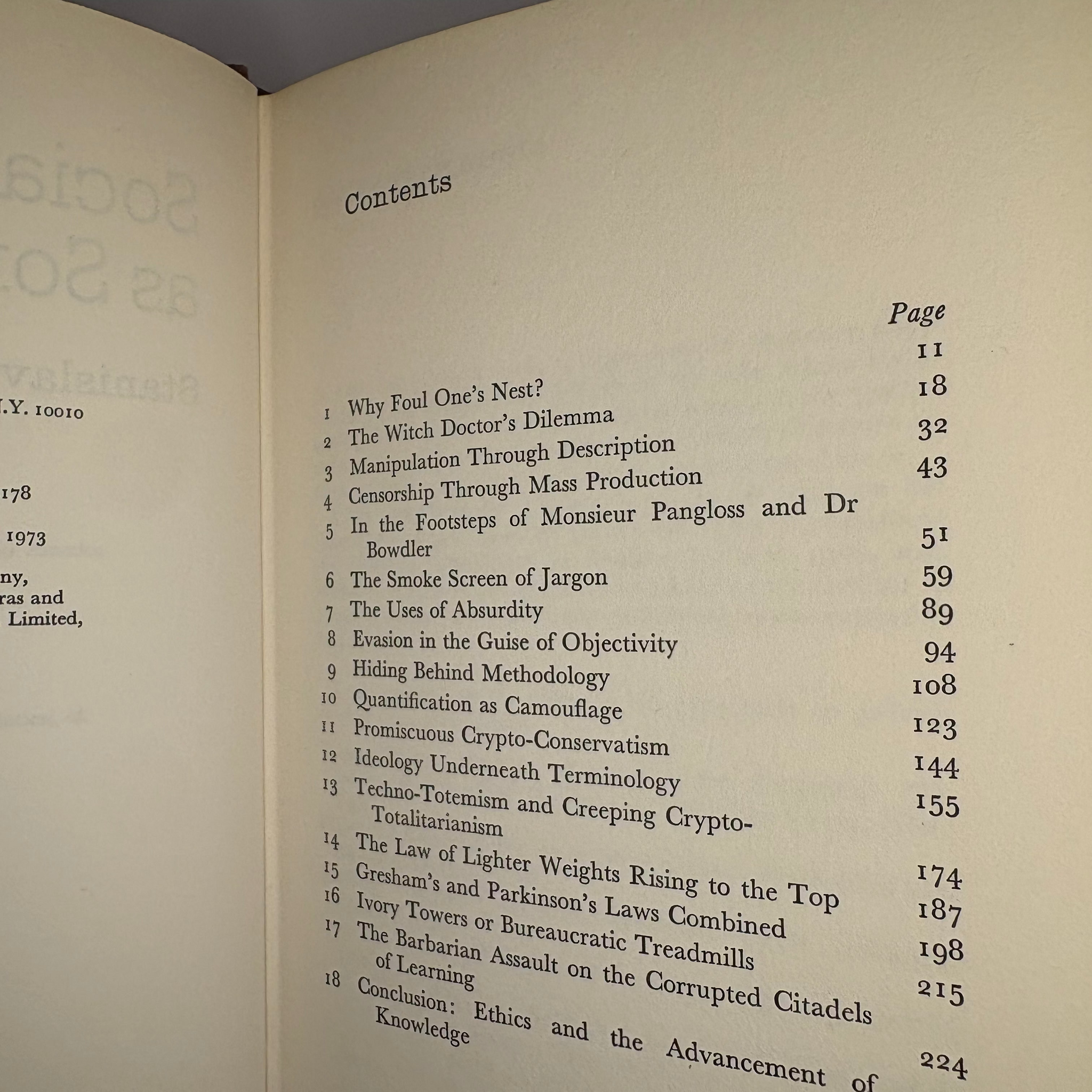 1972 Social Science As Sorcery by Stanislav Andreski