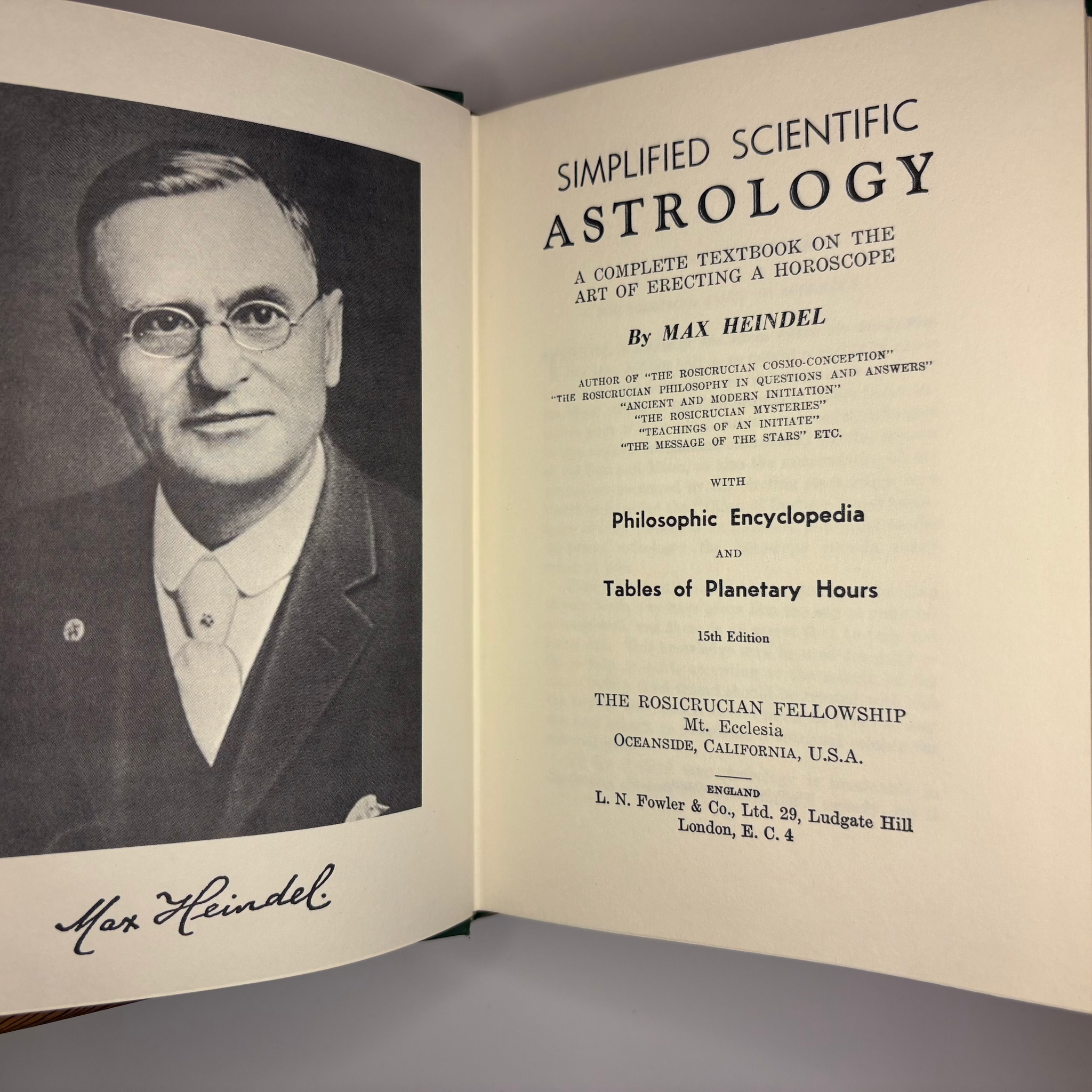 1972 Rosicrucian Order Simplified Scientific Astrology