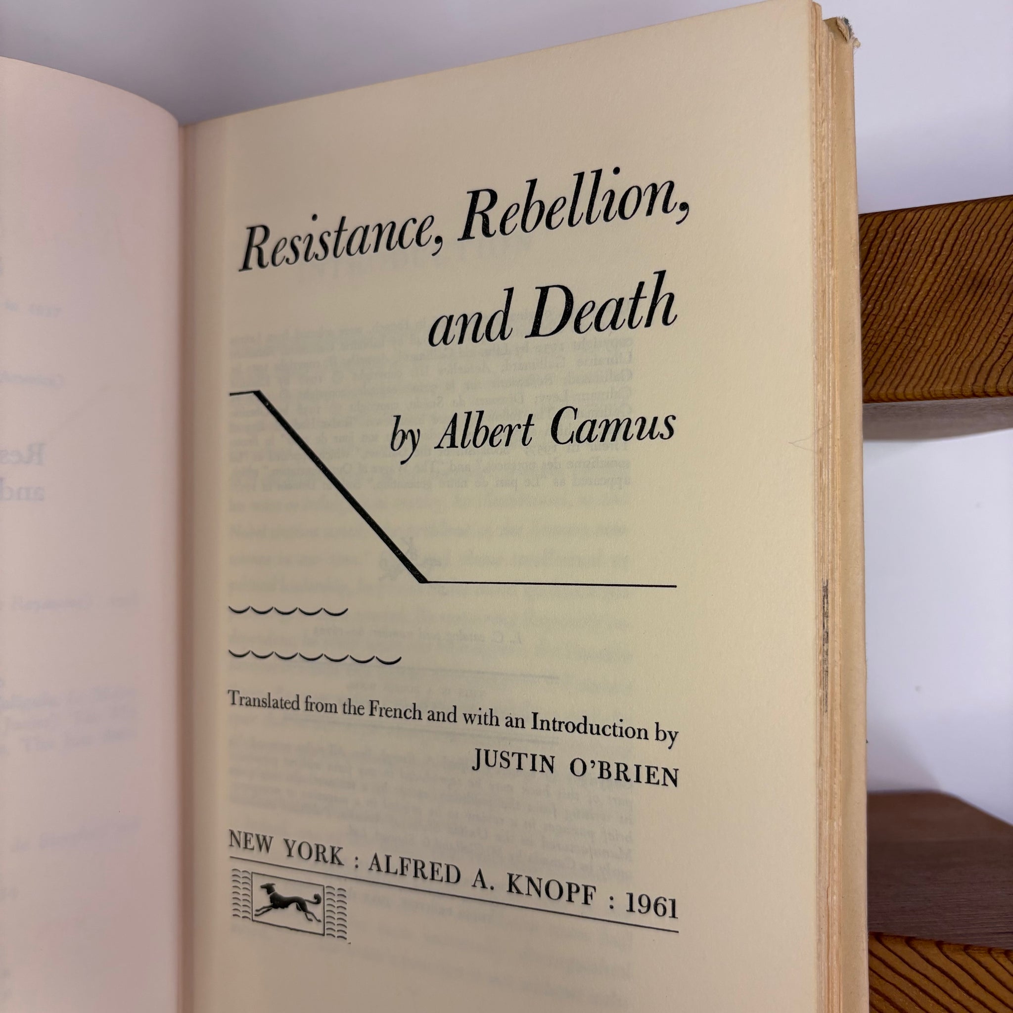 1961 Resistance Rebellion and Death by Albert Camus