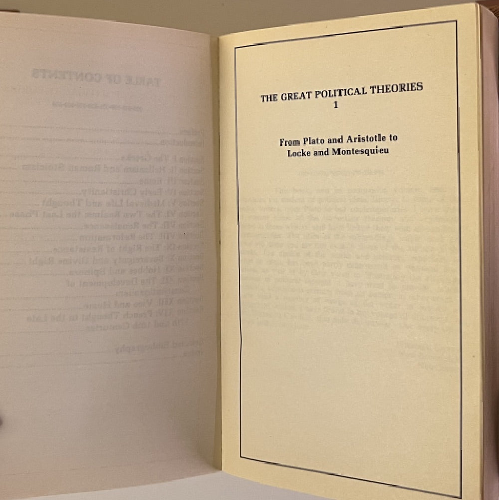 The Great Political Theories Vol 1
