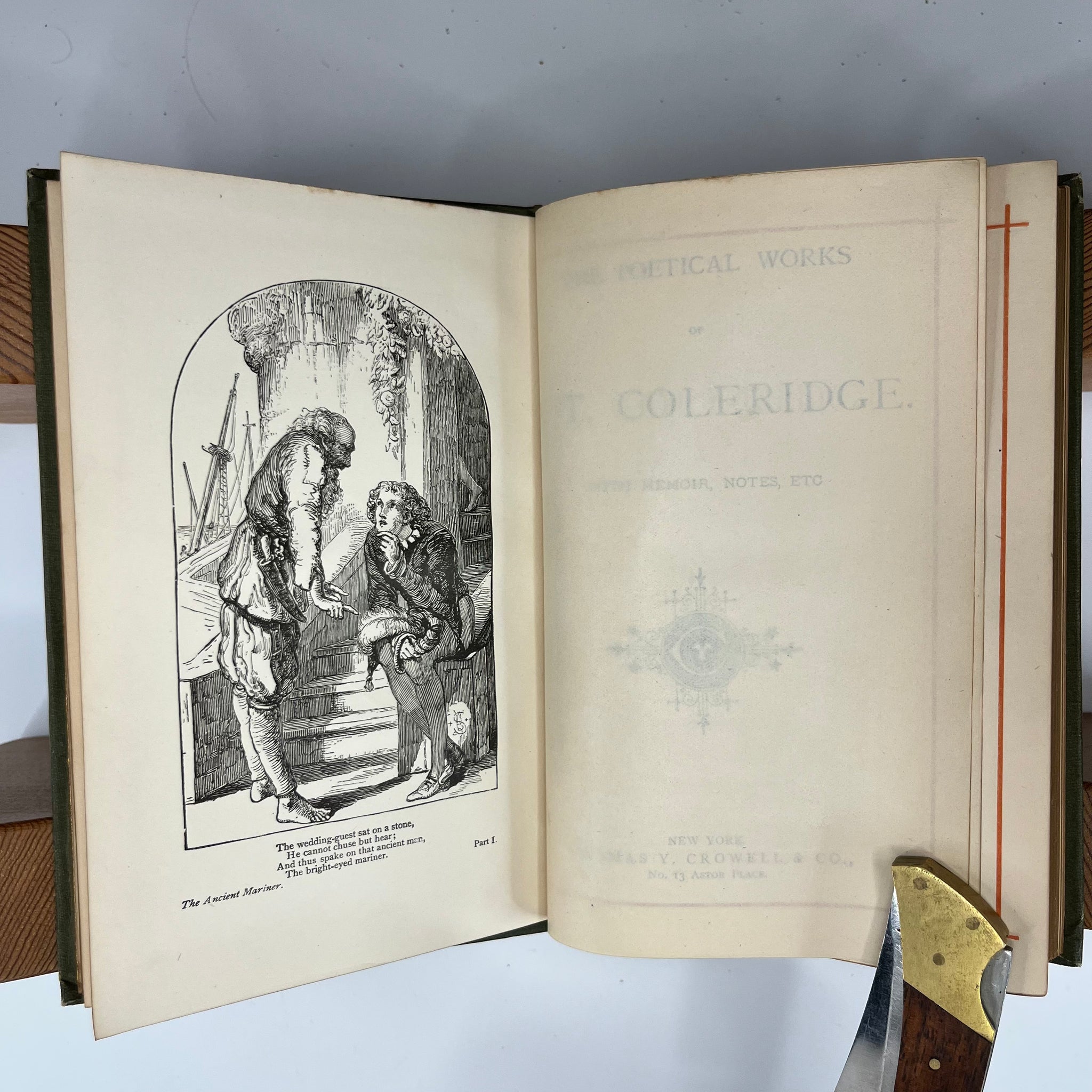 1888 The Poetical Works of S.T. Coleridge -Thomas Y. Crowell & Co