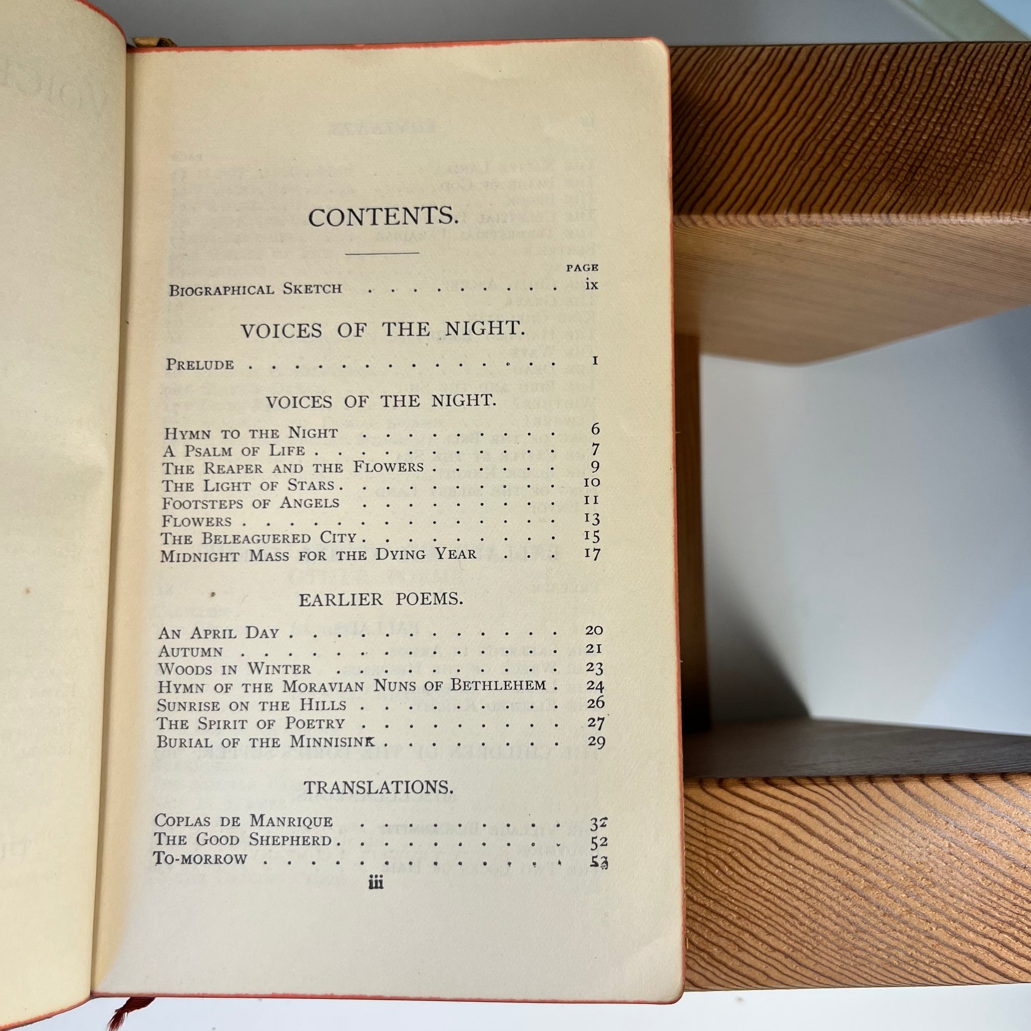 1899 Voices of the Night by H.W. Longfellow