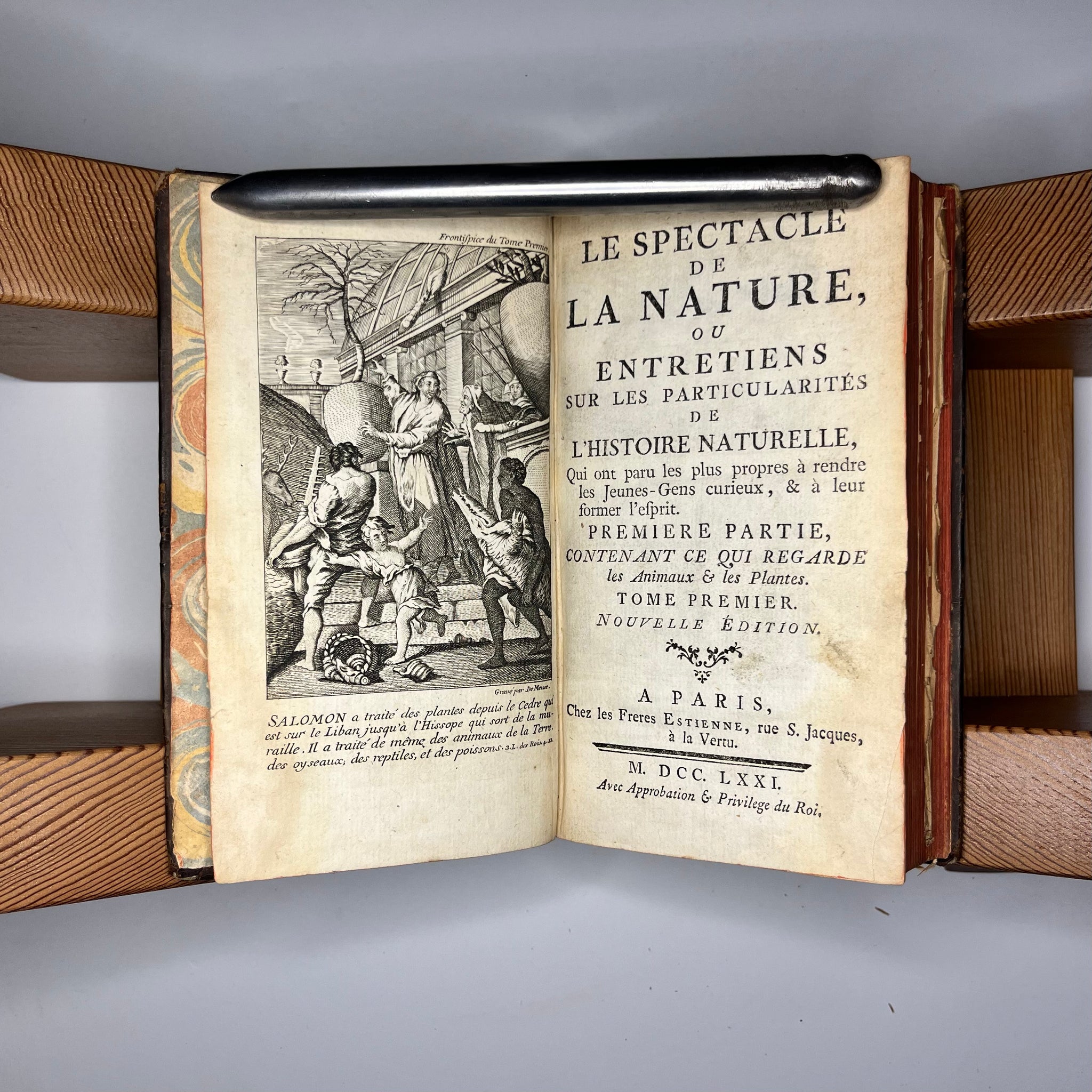 1771 Le Spectacle de la Nature by Noel-Antoine Pluche Tome 1