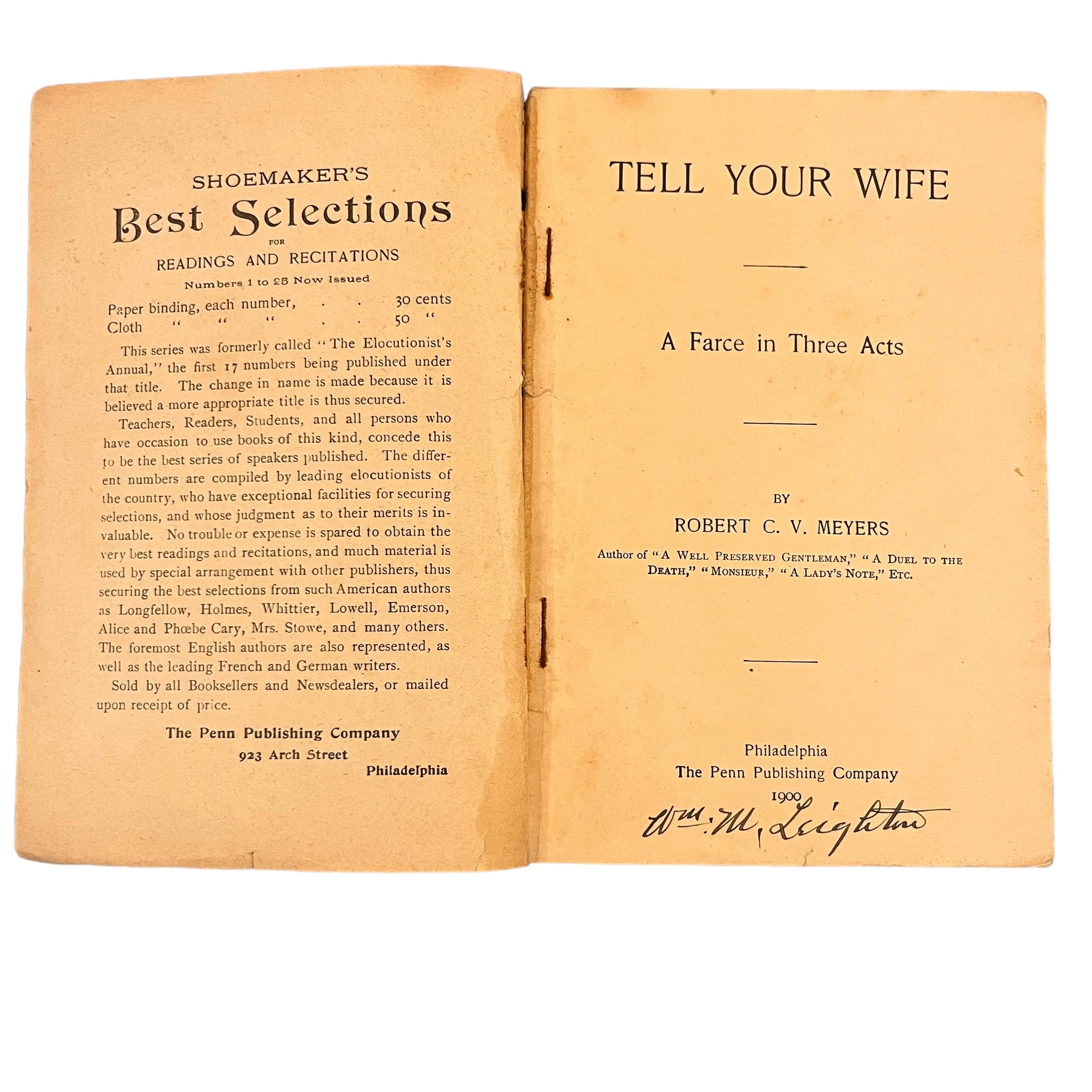 1911 Tell your Wife